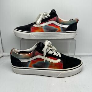 Vans Shoes Mens 7.5 Old School Tie Dye Low Lace Black Skate Sneaker Womens 9